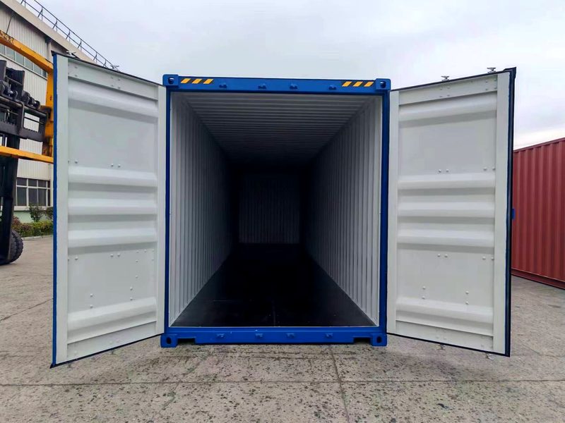 Open, empty Vista high-cube container ready for loading
